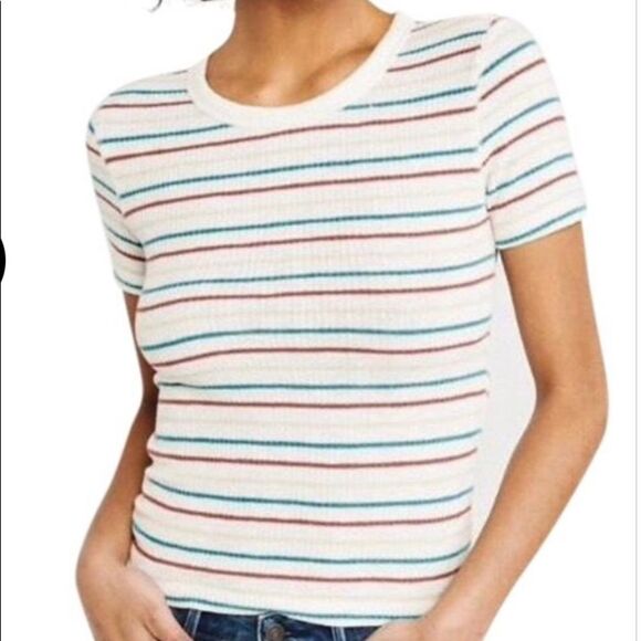 Abercrombie & Fitch Stripped Tee Crew Neck Shirt | Size S - Picture 1 of 10
